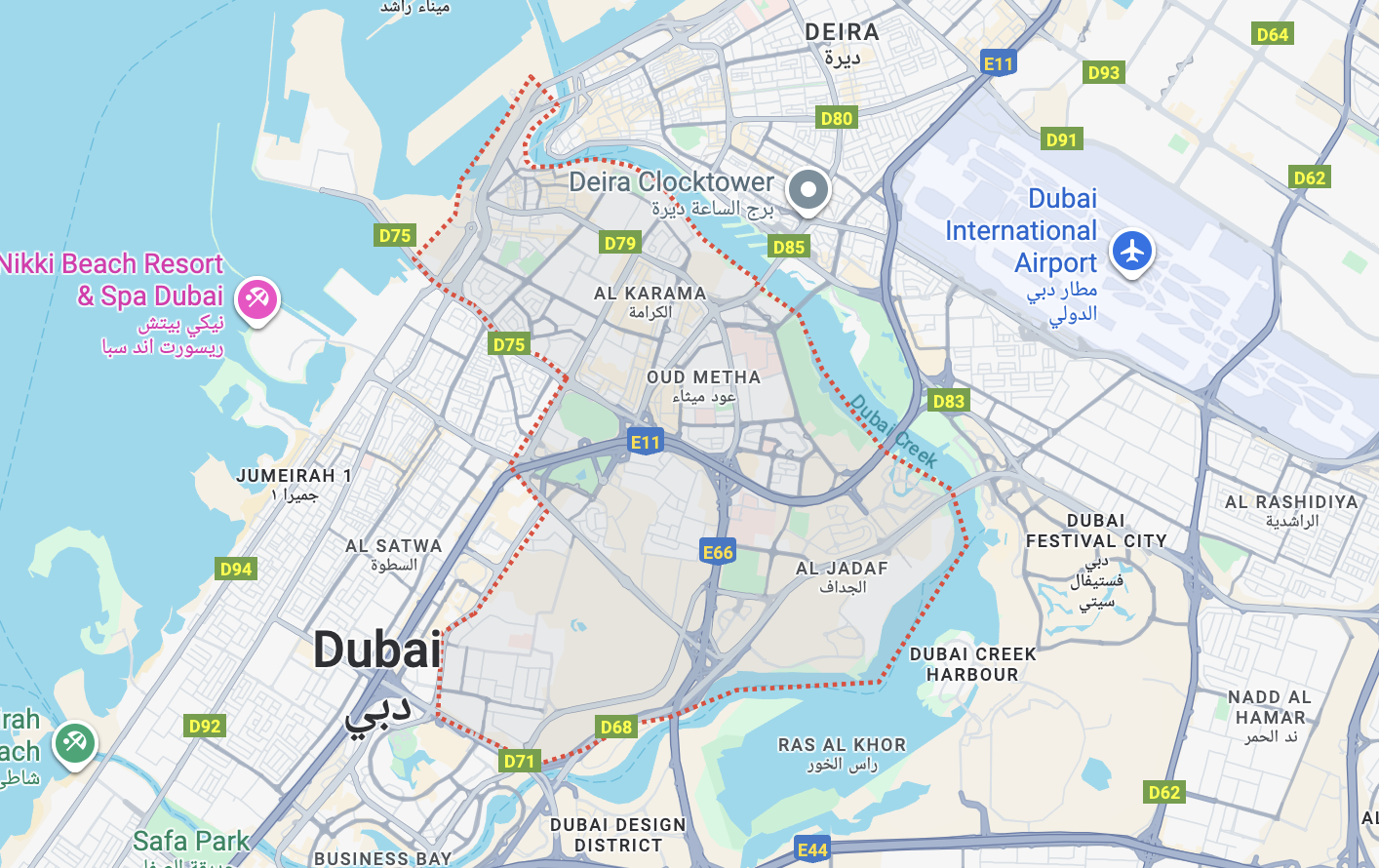 Bur Dubai Map